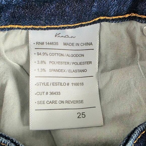 KanCan for Maurices Distressed Skinny Jeans Dark Wash 25 - Picture 8 of 9